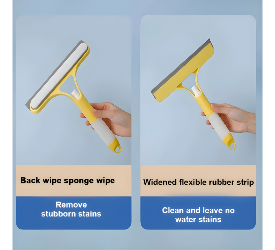 3 in 1 Glass Cleaning Wiper with Spray Bottle